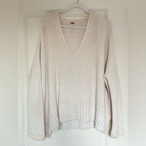 Free People Oversized Cream Sweater